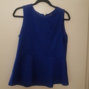 Blue peplum top